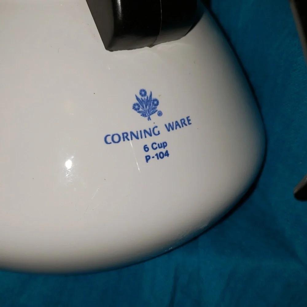 *Vintage* Blue Cornflower Corning Wear 6 Cup Tea Pot P-104 - Picture 4 of 9
